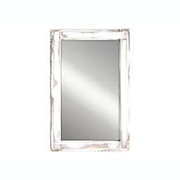 Patton Wall Décor 23.5-Inch x 36-Inch Stacked Wood Framed Mirror in White