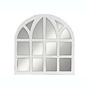 Patton Wall D&eacute;cor 20-Inch x 20-Inch Arched Windowpane Wall Mirror in White