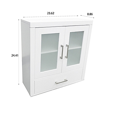 Studio 3B&trade; Hudson Bathroom Wall Cabinet in White. View a larger version of this product image.