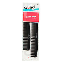 Scunci® 2-Count Styling Pocket and Dressing Combs in Black