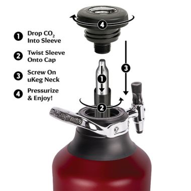 GrowlerWerks 128 oz. uKeg GO in Red. View a larger version of this product image.