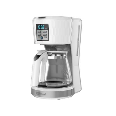 Black &amp; Decker&trade; Honeycomb Collection 12-Cup Coffeemaker in White