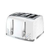 Black &amp; Decker&trade; Honeycomb 4-Slice Toaster in White
