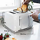Alternate image 4 for Black &amp; Decker&trade; Honeycomb 4-Slice Toaster in White