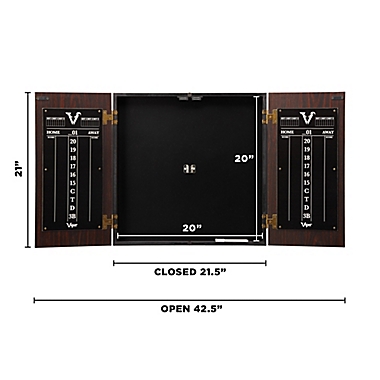 Viper Stadium Dartboard Cabinet with Shot King Dartboard. View a larger version of this product image.