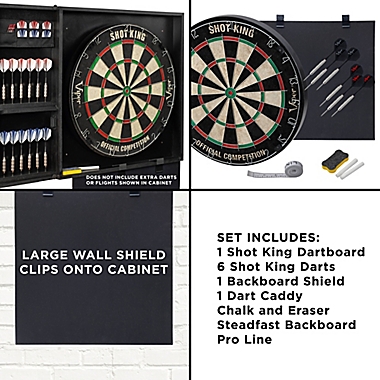 Viper Steadfast Dart Backboard with the Shot King Sisal Dartboard. View a larger version of this product image.