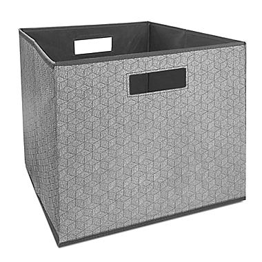 Squared Away&trade; 13-Inch Collapsible Storage Bin in Charcoal. View a larger version of this product image.