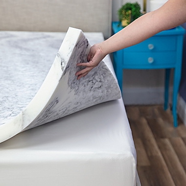 SensorPEDIC&reg; 2&quot; Charcoal Memory Foam Mattress Topper. View a larger version of this product image.