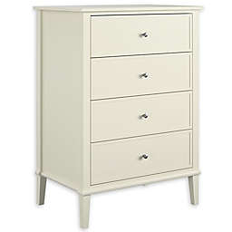 Ameriwood Home Cottage Hill 4-Drawer Dresser in Soft White