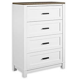 Ameriwood Home Keates 4-Drawer Dresser in White