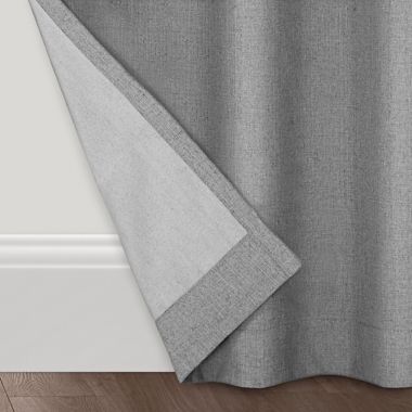 Brookstone&trade; Birch Slidewell 108-inch 100% Blackout & Draft Blocker Curtain Panel in Grey. View a larger version of this product image.