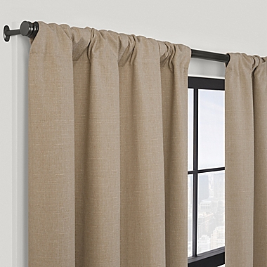 Brookstone&trade; Birch Slidewell 108-inch 100% Blackout & Draft Blocker Curtain Panel in Wheat. View a larger version of this product image.