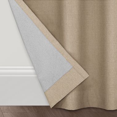 Brookstone&trade; Birch Slidewell 108-inch 100% Blackout & Draft Blocker Curtain Panel in Wheat. View a larger version of this product image.