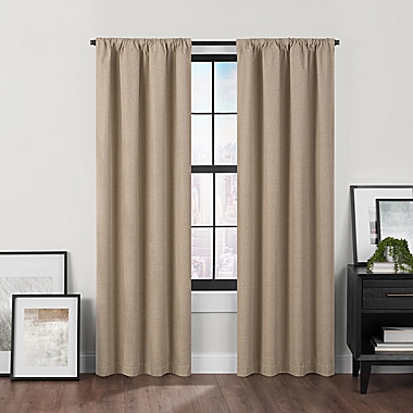 Brookstone&trade; Birch Slidewell 108-inch 100% Blackout & Draft Blocker Curtain Panel in Wheat. View a larger version of this product image.