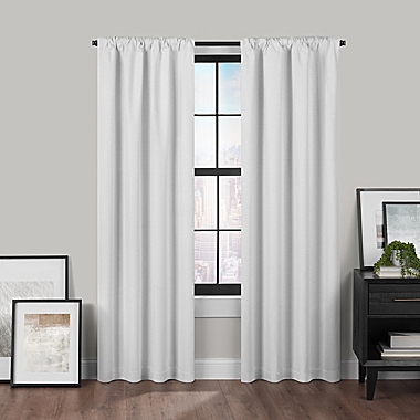 Brookstone&trade; Birch Slidewell 84-inch 100% Blackout & Draft Blocker Curtain Panel in White. View a larger version of this product image.