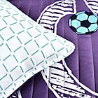 Alternate image 4 for Lush Decor Girl&#39;s Soccer Kick Reversible Quilt Set in Purple