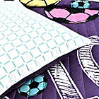 Alternate image 3 for Lush Decor Girl&#39;s Soccer Kick 4-Piece Reversible Twin Quilt Set in Purple