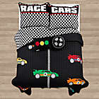 Alternate image 3 for Lush Decor Racing Cars 5-Piece Reversible Full/Queen Quilt Set in Black