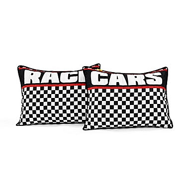 Lush Decor Racing Cars 5-Piece Reversible Full/Queen Quilt Set in Black. View a larger version of this product image.