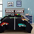 Alternate image 0 for Lush Decor Racing Cars 5-Piece Reversible Full/Queen Quilt Set in Black