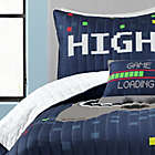 Alternate image 2 for Lush Decor Video Games 5-Piece Reversible Full/Queen Quilt Set in Navy