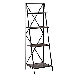 Ridge Road Décor Metal Industrial Ladder Shelves in Black