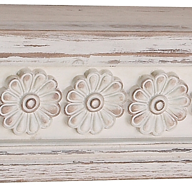 Ridge Road D&eacute;cor 28-Inch Chinese Fir Wood Vintage Floating Wall Shelf in White. View a larger version of this product image.