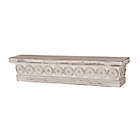 Alternate image 2 for Ridge Road D&eacute;cor 28-Inch Chinese Fir Wood Vintage Floating Wall Shelf in White