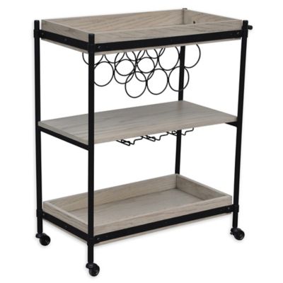 Bee &amp; Willow&trade; Bar Cart with Wine Rack in Natural/Black