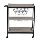 Alternate image 6 for Bee &amp; Willow&trade; Bar Cart with Wine Rack in Natural/Black