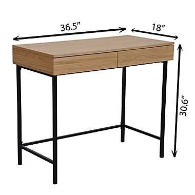 Studio 3B&trade; Wood and Metal Vanity Desk in Black. View a larger version of this product image.