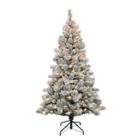 Alternate image 0 for Bee &amp; Willow&trade; 7.5-Foot Flocked Pre-Lit Artificial Christmas Tree in Green/White