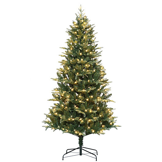 Alternate image 1 for Bee & Willow™ 6-Foot Classic Christmas Tree in Green with White LED Lights