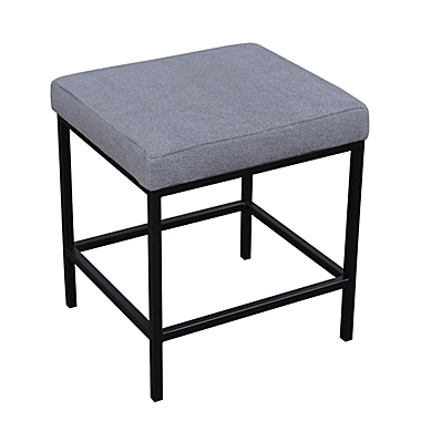 Studio 3B&trade; Vanity Seat in Black/Grey. View a larger version of this product image.