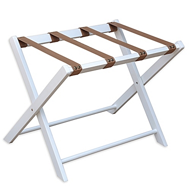 Bee & Willow Home Luggage Rack in White Wash