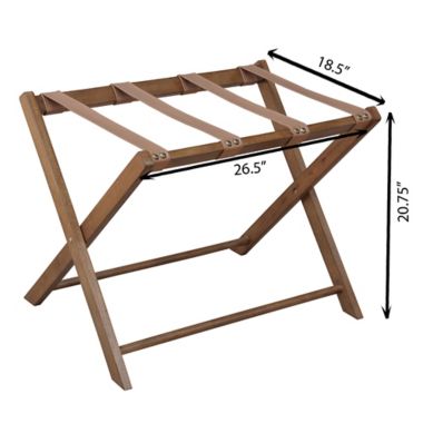 Bee &amp; Willow&trade; Folding Luggage Rack in Walnut. View a larger version of this product image.