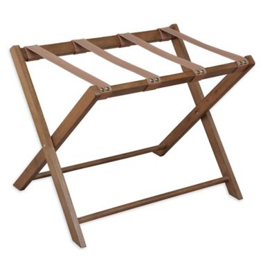 Bee & Willow™ Folding Luggage Rack in Walnut
