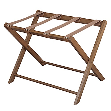 Bee &amp; Willow&trade; Folding Luggage Rack in Walnut. View a larger version of this product image.