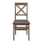 Alternate image 5 for Bee &amp; Willow&trade; Padded Folding Chair in Walnut/Brown Faux Leather