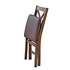 Alternate image 4 for Bee &amp; Willow&trade; Padded Folding Chair in Walnut/Brown Faux Leather