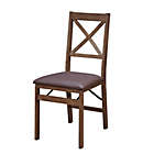 Alternate image 7 for Bee &amp; Willow&trade; Padded Folding Chair in Walnut/Brown Faux Leather
