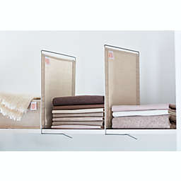 Squared Away™ Fabric and Metal Shelf Dividers in Egret/Oyster Grey (Set of 2)