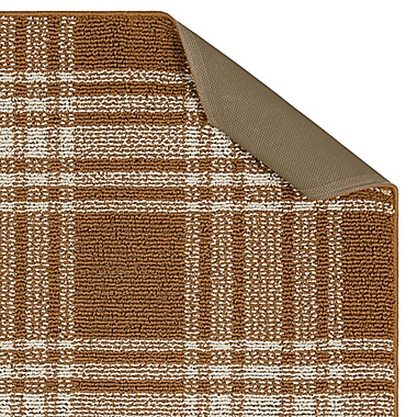 Bee &amp; Willow&trade; Plaid 1&#39;8 x 2&#39;10 Accent Rug in Tobacco Brown/Cream. View a larger version of this product image.
