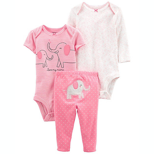 Alternate image 1 for carter's® 3-Piece Elephant Little Character Set in Pink