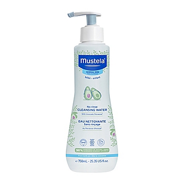 Mustela&reg; 25.35 oz. No-Rinse Cleansing Water for Face and Diaper Area. View a larger version of this product image.