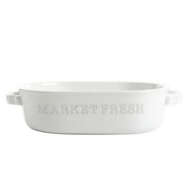 Our Table&trade; Simply White Words "Marketfresh" Casserole. View a larger version of this product image.