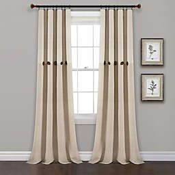 Lush Décor Farmhouse Stripe 95-Inch Rod Pocket Curtain Panels in Linen (Set of 2)