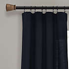 Alternate image 2 for Lush Decor Linen 95-Inch Rod Pocket Light Filtering Window Curtain Panel in Black/White (Single)
