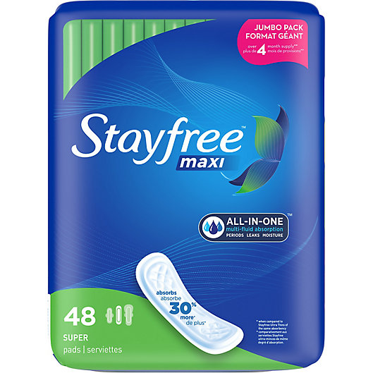 Alternate image 1 for Stayfree 48-Count Super Maxi Pads