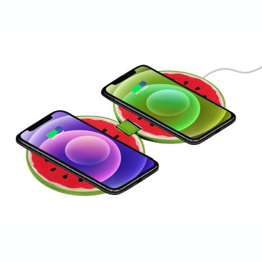 Phunkee Tree Dual Wireless Charging Fruit Pads in Watermelon. View a larger version of this product image.
